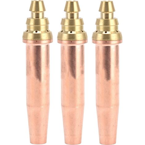 Set mit 3 Schneidbrennerdüsen – Propan/Sauerstoff – 0,9/1,2/1,5 mm – isobar – Flamme