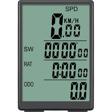 Compteur de vélo sans fil, compteur de vitesse, étanche, écran LCD 3 pouces rétroéclairé, odomètre de vélo (1/5)