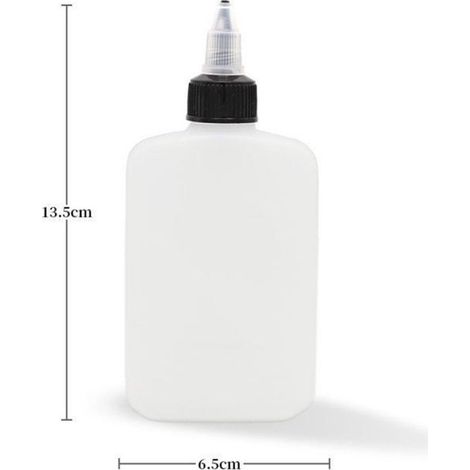 Botellas exprimibles，Botella dispensadora，Botella para salsa，Botella exprimible，Botellas de plástico con tapa (120 ml)，2 unidades (1/4)