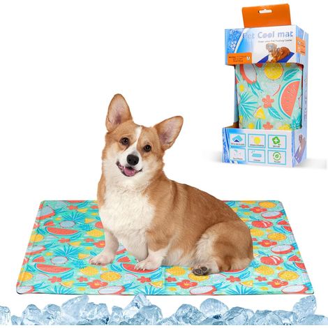 Tapis Rafraichissant pour Chien Chat Tapis Refroidissement avec Gel Non Toxique Auto-refroidissant Tapis, S-40x30