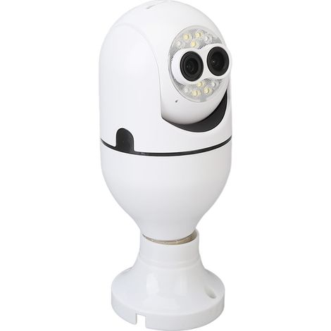 Caméra WiFi E27, surveillance panoramique HD, vision nocturne, double objectif, ampoule caméra 110-230V, modèle V8-2R. (1/5)