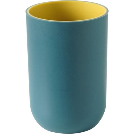 Paquet de 2 porte-brosse à dents tasses portables bouche tasses réutilisables tasses à eau voyage Camping salle de bain bien rangé accessoires de salle de bain(Bleu marine) (1/5)