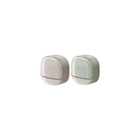 Portasapone da bagno, portasapone sospeso con foro di drenaggio, per riporre oggetti in bagno (bianco, verde) - Crezuo