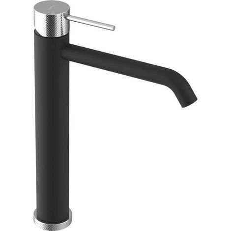 Sapho Ultrasan - Grifo de lavabo, negro mate/cromo UT007VBC (1/2)