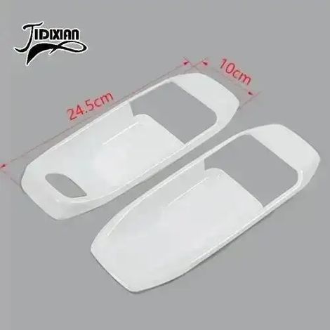 (Blanc, 2 portes) Cache décoratif pour poignée de porte intérieure de voiture, compatible avec Jeep Wrangler JL et Gladiator JT (modèles 2018 à 2024 et suivants). (1/4)