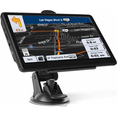 7-Zoll-Touchscreen-GPS-Navigationssystem für Pkw und Lkw, 8 GB 256 MB Speicher, automatisches Wohnmobil-GPS-Navigationssystem, Kabel und Adapter für Überwachungskameras (1/5)