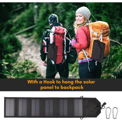Tragbares, wiederaufladbares und faltbares 10,5-W-Solarpanel – Solarladegerät für Camping, Wandern und Reisen (1/3)