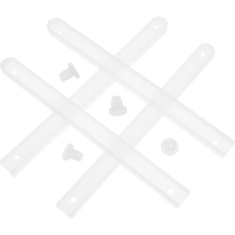 Lot de 2 glissières tiroir avec guides montage inférieurs en plastique (1/5)