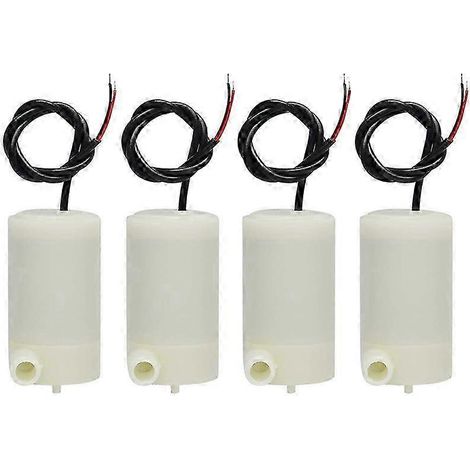 Lot de 4 mini pompes à eau submersibles CC 3V/5V pour aquarium, fontaine et bassin (édition 0702) (1/5)