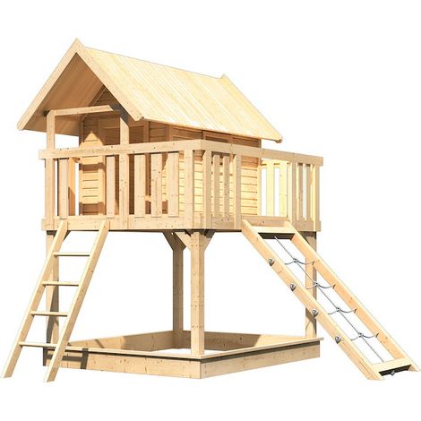 Akubi Stelzenhaus Fidel natur mit Netzrampe