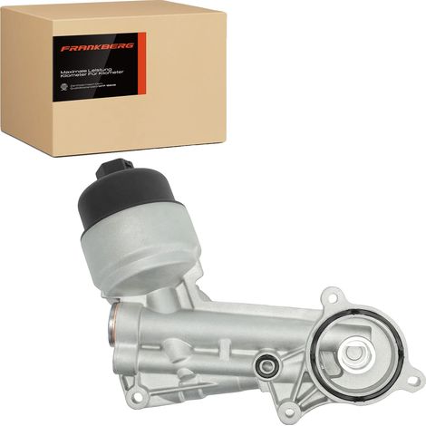 Carcasa del filtro de aceite, 12 mm de altura, 18,5 mm de diámetro exterior, compatible con CITROËN / PEUGEOT, incluye juntas y tapa. (1/5)