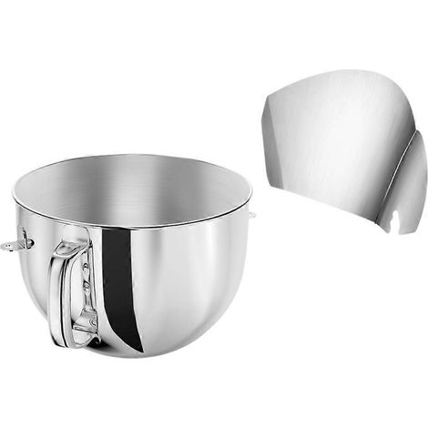 Edelstahlschüssel + Edelstahl-Einfüllrohr für KitchenAid-Küchenmaschine – Silber (1/5)