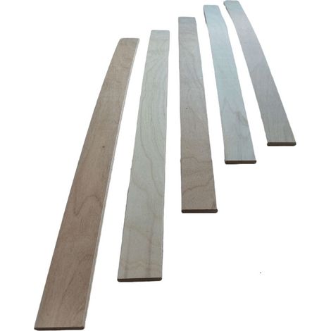 Lot de 5 lattes spécial / bz / clic clac 580x53x8 mm Bois hêtre durable - 7 plis Remplacement - Rechange - Renfort pour sommier / bz / clic clac / canapé (1/5)