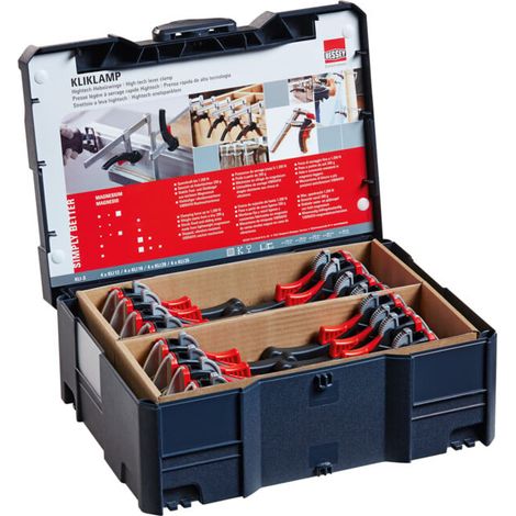 Bessey – Serre-joint léger à serrage rapide – Capacité de serrage 100mm – Magnésium stable pour montage précis – KLIS