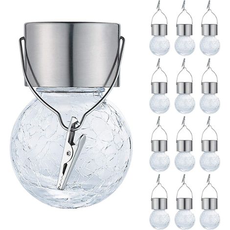 Lot de 2 lampes solaires LED étanches décoratives en forme de boule-AquaForge (1/3)