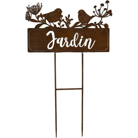 Pique jardin fer marron 41x65cm (1/2)