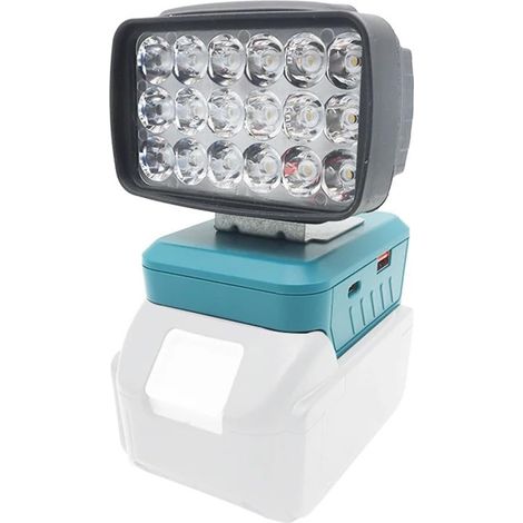 Applicable Lampe de travail LED électrique pour batterie lithium-ion MT 14,4 V-18 V BL181 avec sortie USB et port USB-C, 5500-6000 K CCT (1/5)