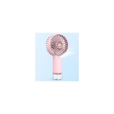 Tragbarer Sprühventilator, Mini-Lautloser Handventilator für den Schreibtisch, 3-stufiger, USB-wiederaufladbarer Taschenventilator für Zuhause, Büro und Reisen (Pink) (1/5)