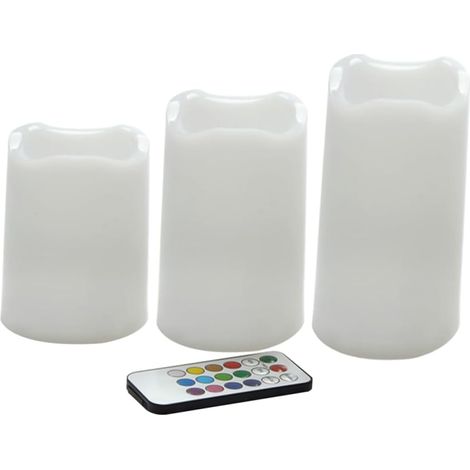 3 Pièces Bougie Qui Change de Couleur - Ensemble de Bougies LED sans Flamme (1/5)