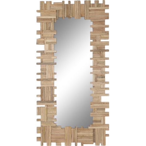 Espejo Mango Cristal 90X6X180 Troncos 3D Natural (1/4)