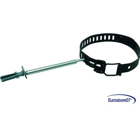 Stop per tubo stufa colore nero con distanziatore da cm ø cm.10/15 regolabile (1/4)