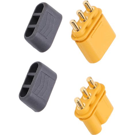 Connecteur mâle/femelle MR30PB plaqué or pour pièces de mise à niveau de drones, avions et voitures télécommandés (1/5)