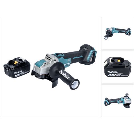 Makita DGA 521 M1X1 Amoladora angular sin cable 18 V 125 mm X-LOCK Brushless + 1x batería 4.0 Ah - sin cargador (1/5)
