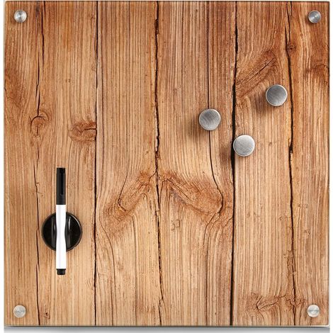 Memoboard Wood, Glas 40x40 cm (1/2)
