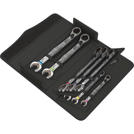 Wera 05020091001 6001 Joker Switch 11 Set 1, Kit con chiavi combinate piegate a cricchetto, metrico, 11-teilig