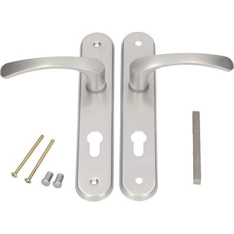 KOTARBAU poignée de porte 90 mm gauche droite pour cylindre profilé ensemble de porte argent garniture de porte poignée de porte poignée de porte ensemble de poignées pour poignée de porte de chambre