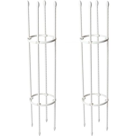 2 supports pour plantes grimpantes (balcon extérieur) en tubes d'acier, structure pour plantes grimpantes, fleurs et légumes. (1/5)