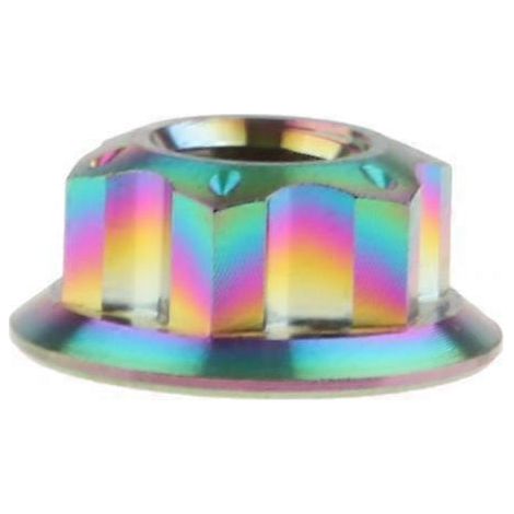 6 écrous à bride hexagonaux en titane pour moto de course, vis colorées M6x1.0 (1/5)