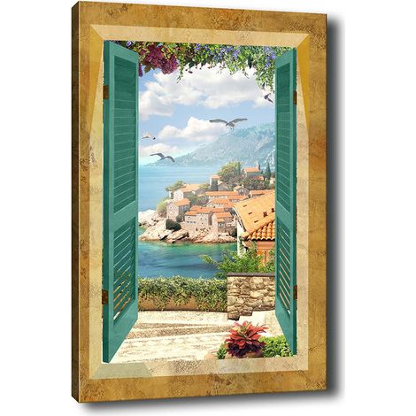 Decorazione artistica da parete con stampa su tela Painting Multicolore (1/5)
