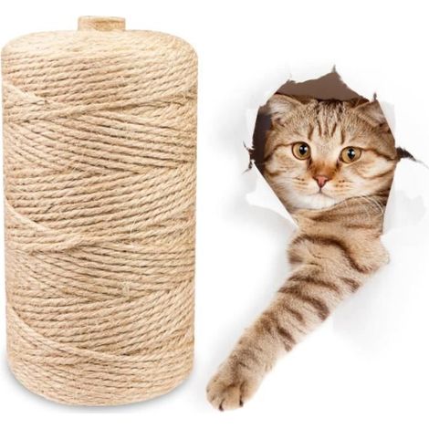 Corde Arbre à Chat - 6mm x 50m - Beige - Jute - Sisal (1/4)