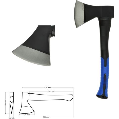 Axt Geko premium fiberglass axe 1 kg 45,5 cm