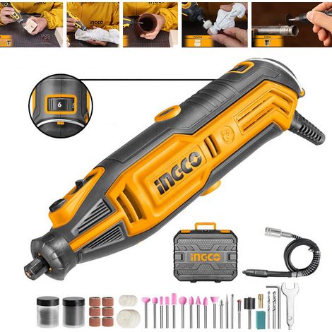 SMERIGLIATRICE MINI TRAPANO TIPO DREMEL 130W + 109 ACCESSORI - INGCO MG13328E (1/4)