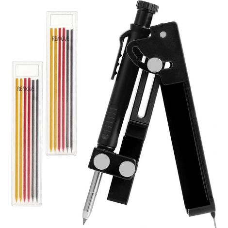 Outil de traçage multifonction, outil de traçage pour la construction, outil de traçage pour le travail du bois, traçage de lignes (noir) (1/5)