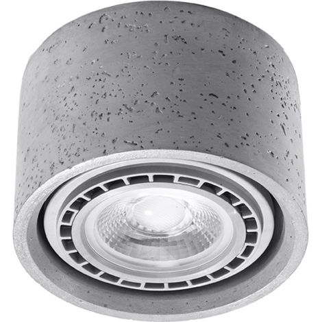 Foco de superficie Noto 1 luz, cemento (1/5)