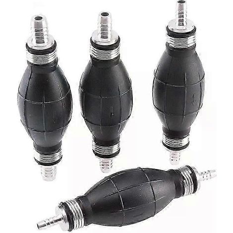 Pompe à carburant manuelle (1 pièce) - Outil de transfert de carburant (essence/essence) avec poire d'amorçage - Compatible avec tous les carburants - Pour voiture, bateau, moteur hors-bord - 6/8/10/1 (1/5)