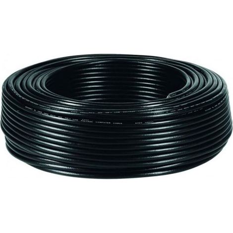 CONECTICPLUS Bobine de câble antenne TV extérieure PATC17 100 mètres noir