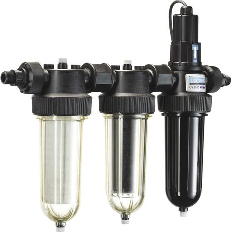 Apic – Stérilisateur UV 25W pour eau de pluie, puits et réseau – Purification au charbon actif – Débit 2 m³/h – Stérilisation par rayonnement UV