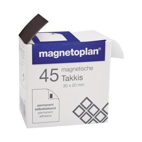 magnetoplan Bande magnétique (L x l x H) 20 x 30 x 0.75 mm rectangulaire noir 45 pc(s) 15503 (1/4)