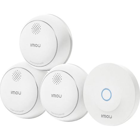 IMOU ZSM1Kit-EU-3-M Rauchwarnmelder-Set plus Zentrale mit App-Steuerung netzbetrieben, batteriebetr (1/5)