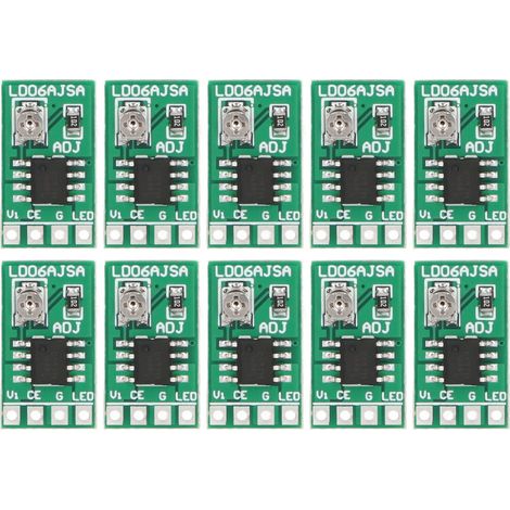 Lot de 10 modules régulateurs de courant constant 30-1500mA 3V-6V DC, driver LED ajustable 2.8-6V (1/5)