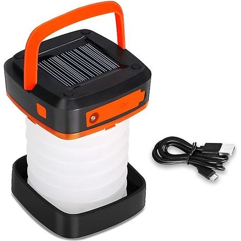 Lanterne solaire Aluvee, lanterne de camping LED pliable, lanterne rechargeable USB pour la randonnée et le sac à dos (1/2)