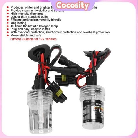 Ampoule De Phare H7 - 35 W - 6000 K - Lumière Blanche - Pour Véhicules 12 V - 2 Pièces (1/4)