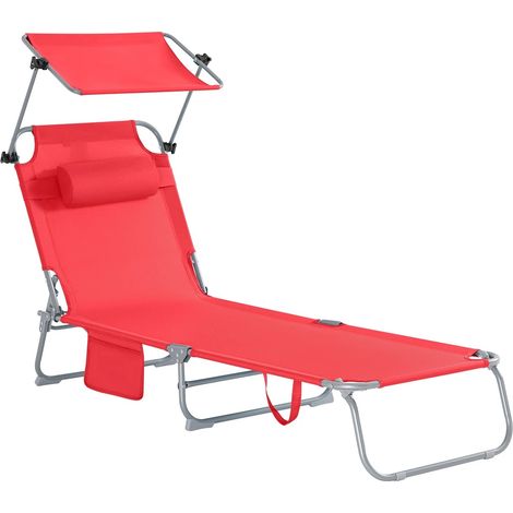 Schaukelliege mit Seitentasche Gartenliege Relaxstuhl Schwungliege für Gärten, Höfe, Strände, Balkone, Rot