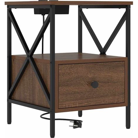 Maison Exclusive - Armadio da Notte Rovere Marrone 41,5 x 40,5 x 55 cm