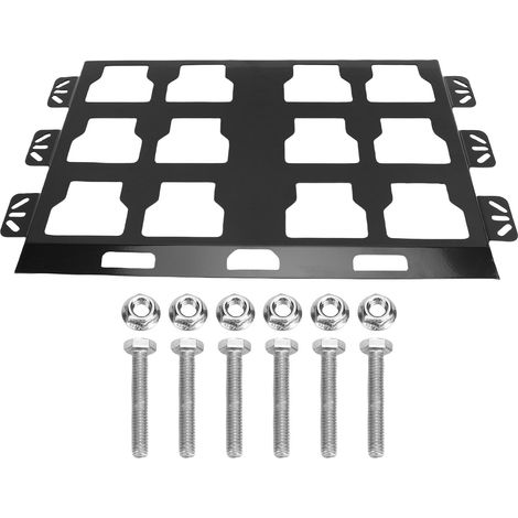 Plaque de montage pour système de rangement et d'organisation des outils, base métallique de remplacement, boîtes à outils Milwaukee Packout noires (1/5)