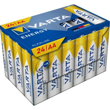 VARTA Battery Energy Alcalina AA Mignon LR6 1,5V CUBEPACK=24pcs